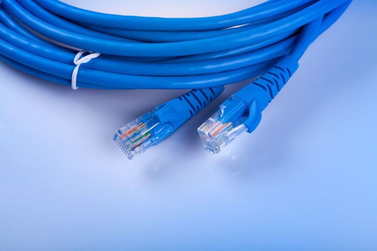Blue Network Cable with molded RJ45 plug